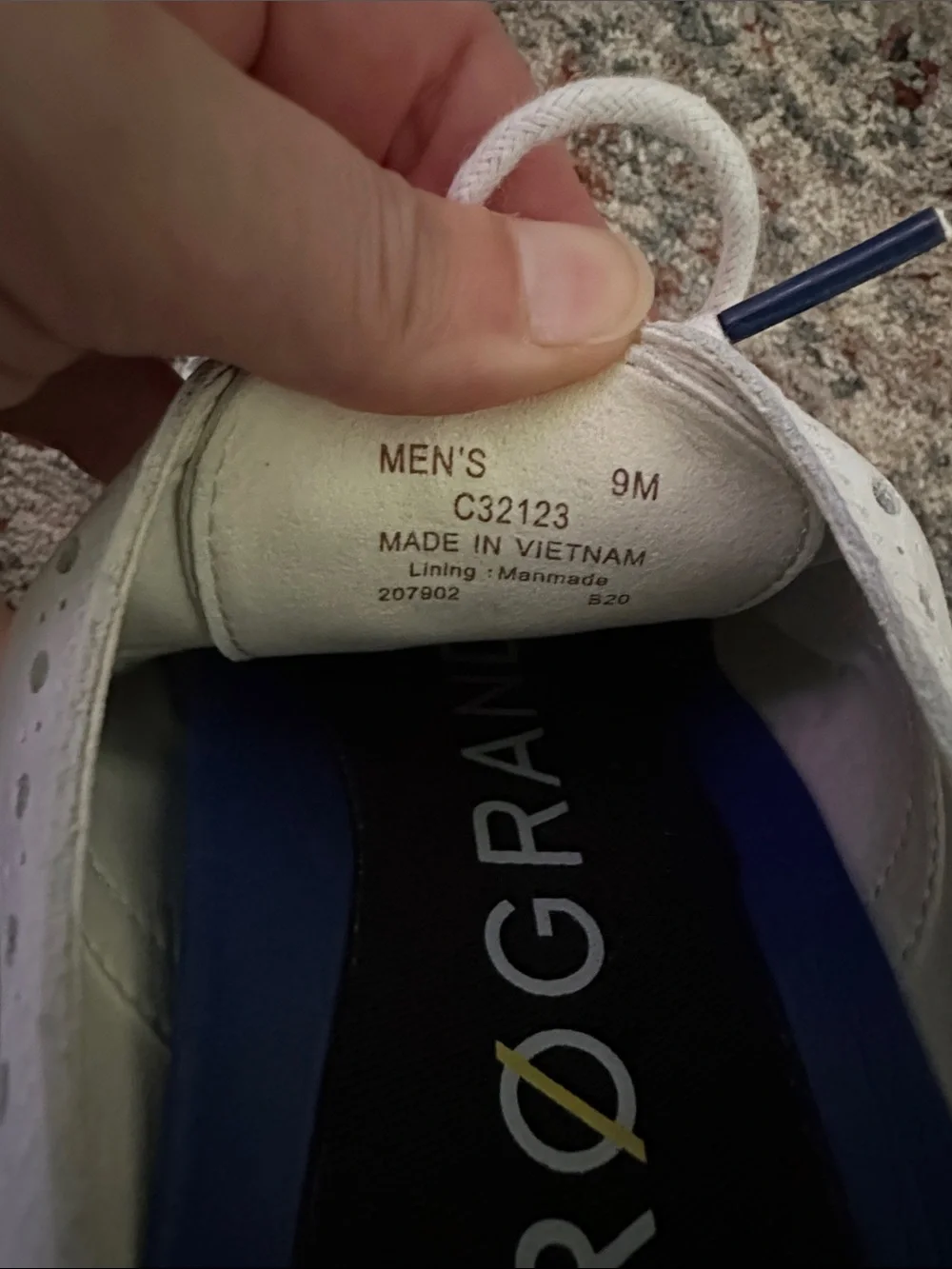 Cole Haan White Men’s Wingtip Oxford Sneakers